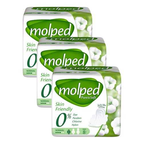 5055516/3 Гигиенические прокладки Pure & Soft Normal 8 шт х 3 уп, Molped в Подруга