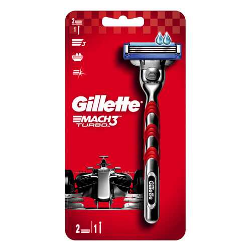 Бритва Gillette MACH3 Turbo с 2 сменными кассетами в Подруга