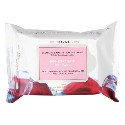 Korres Pomegranate Cleansing & Make Up Removing Wipes For Oily And Combination Skin в Подруга