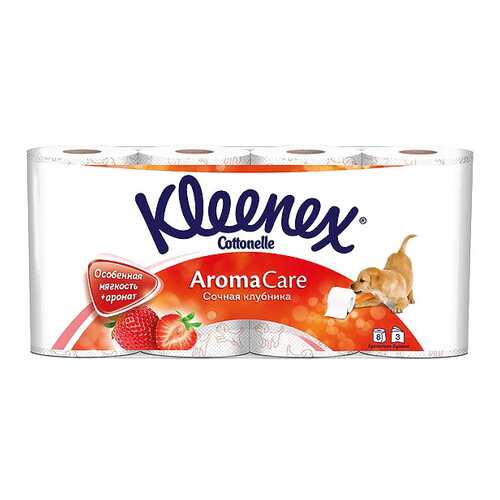 Туалетная бумага Kleenex Cottonelle Aroma Care Клубника 8 шт. в Подруга