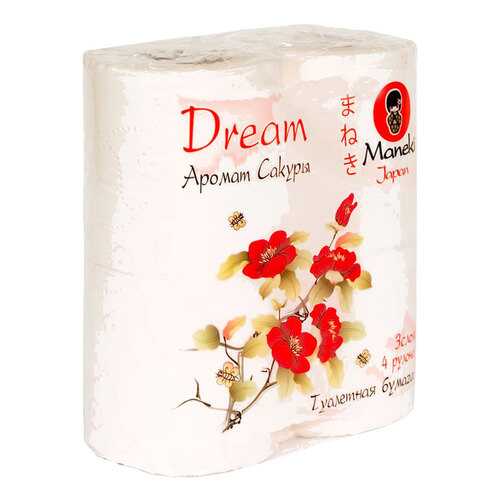Туалетная бумага Maneki Dream С ароматом сакуры 4 шт в Подруга