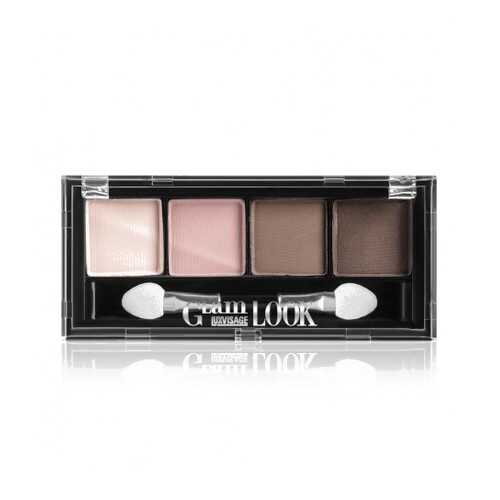 Тени для век LuxVisage Glam Look 4х цветные матовые №1 Молочный шоколад в Подруга