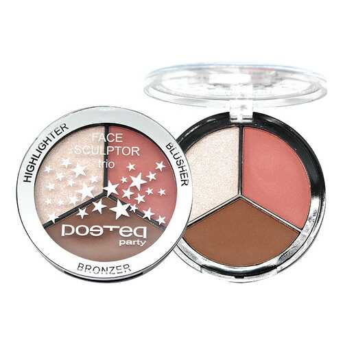 Набор для макияжа POETEQ Face Sculptor Trio Шампань/коралл/матовый 7,5 г в Подруга