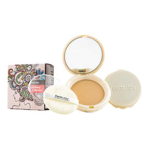 Пудра FarmStay Real Skinny Two Way Pact + Refill 21 Light Beige 2x13 гр в Подруга