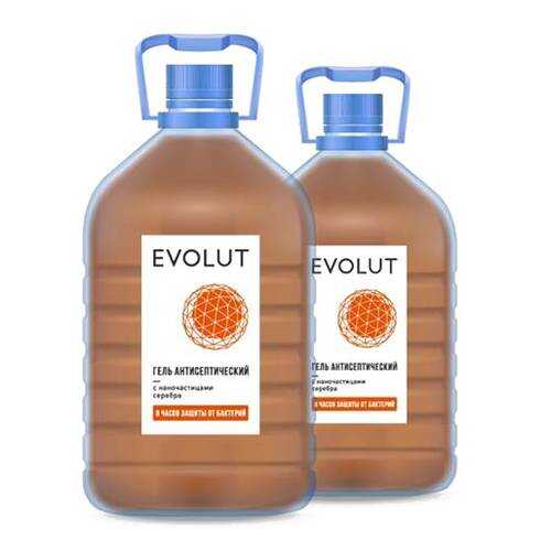 Антисептический гель Evolut с наночастицами серебра 5000 мл в Подруга