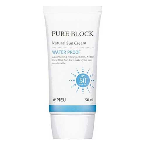 Солнцезащитное средство A'pieu Pure Block Natural Waterproof Sun Cream SPF50+ 50 мл в Подруга
