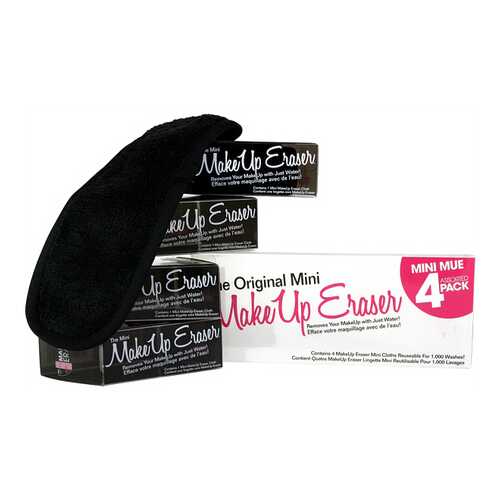 Мини-салфетка MakeUp Eraser для снятия макияжа черная 4 шт, в Подруга