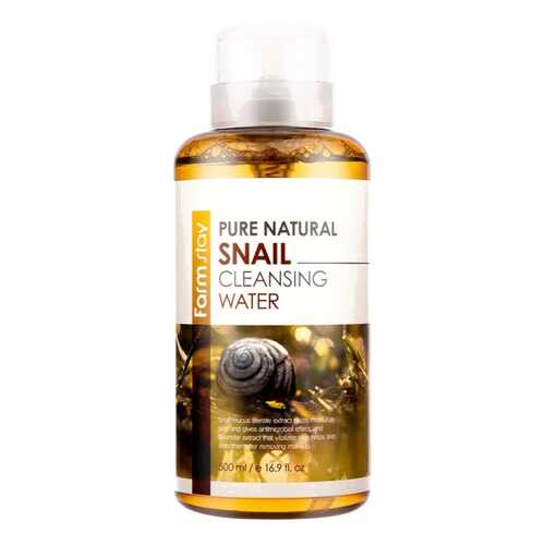 Очищающая вода с экстрактом муцина улитки FarmStay Pure cleansing water snail 500 мл в Подруга