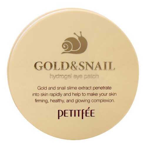 Патчи для глаз PETITFEE Hydro Gel Eye Patch Gold & Snail 60 шт в Подруга