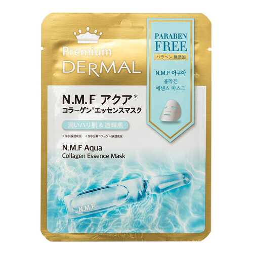 Маска для лица Dermal Premium N.M.F. Aqua Collagen Essence Mask 23 мл в Подруга