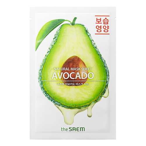 Маска тканевая THE SAEM с экстрактом авокадо Natural Avocado Mask Sheet 21мл в Подруга