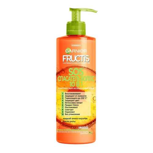 Комплексный несмываемый уход Garnier Fructis. SOS Спасатель волос 10 в 1 в Подруга
