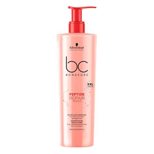 Мицеллярный Шампунь Schwarzkopf Professional BC Peptide Repair Rescue, 500 мл в Подруга